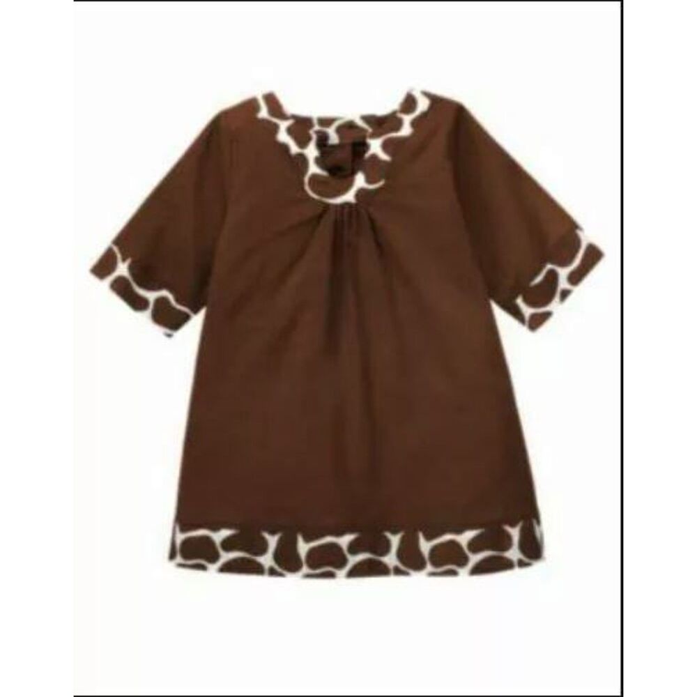 NEW Gymboree girls Coverup Dress 2 2T brown white giraffe safari tunic top swim
